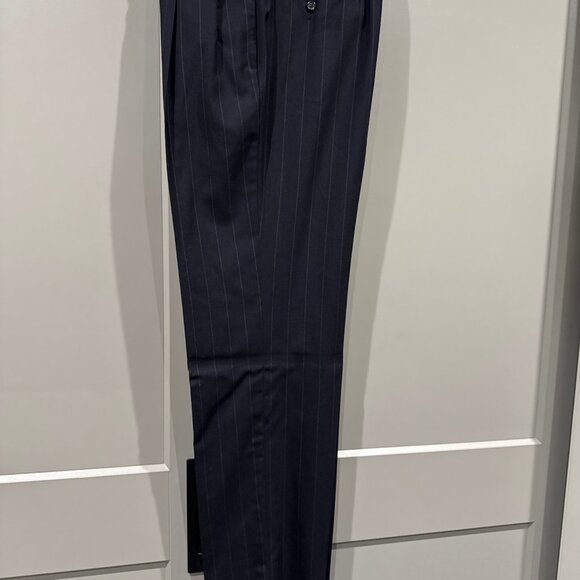 NWT Mens Polo University Club Ralph Lauren Pinstripe 37 Unhemmed Slacks Wool